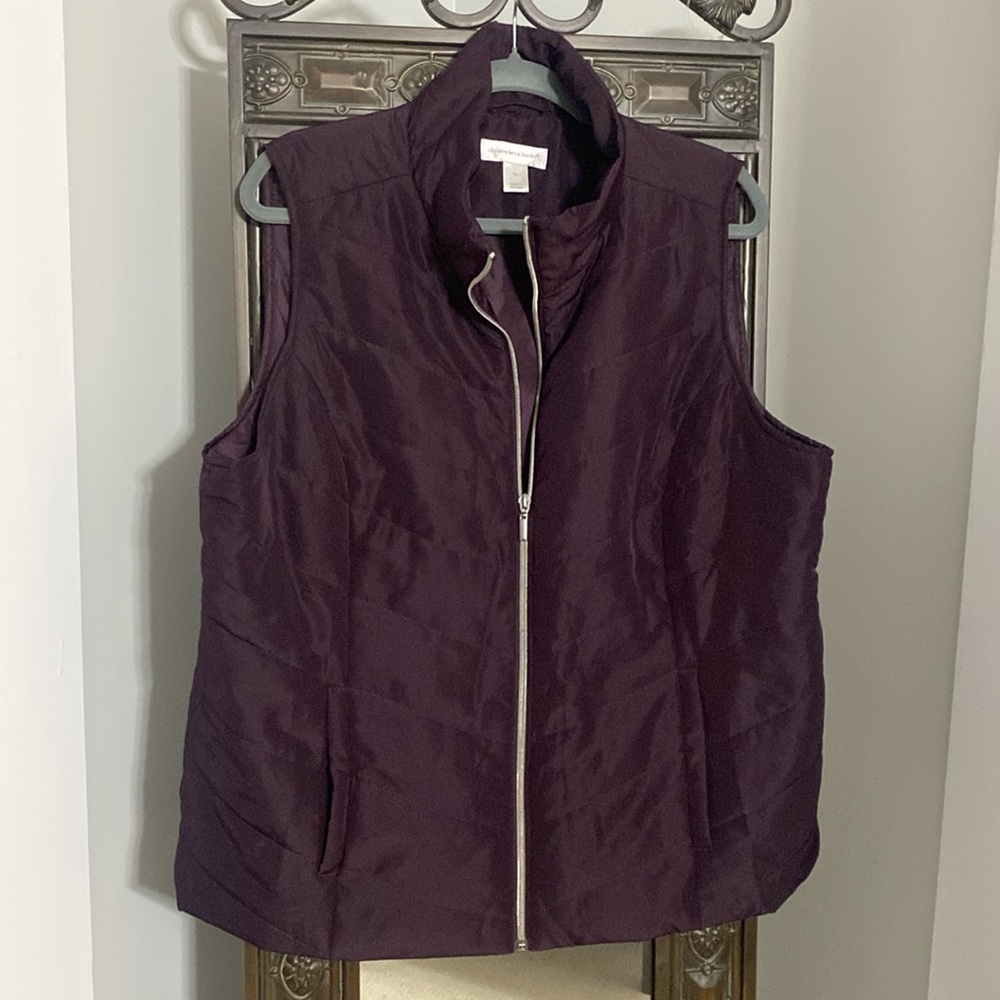 Purple nylon vest by Christopher & Banks